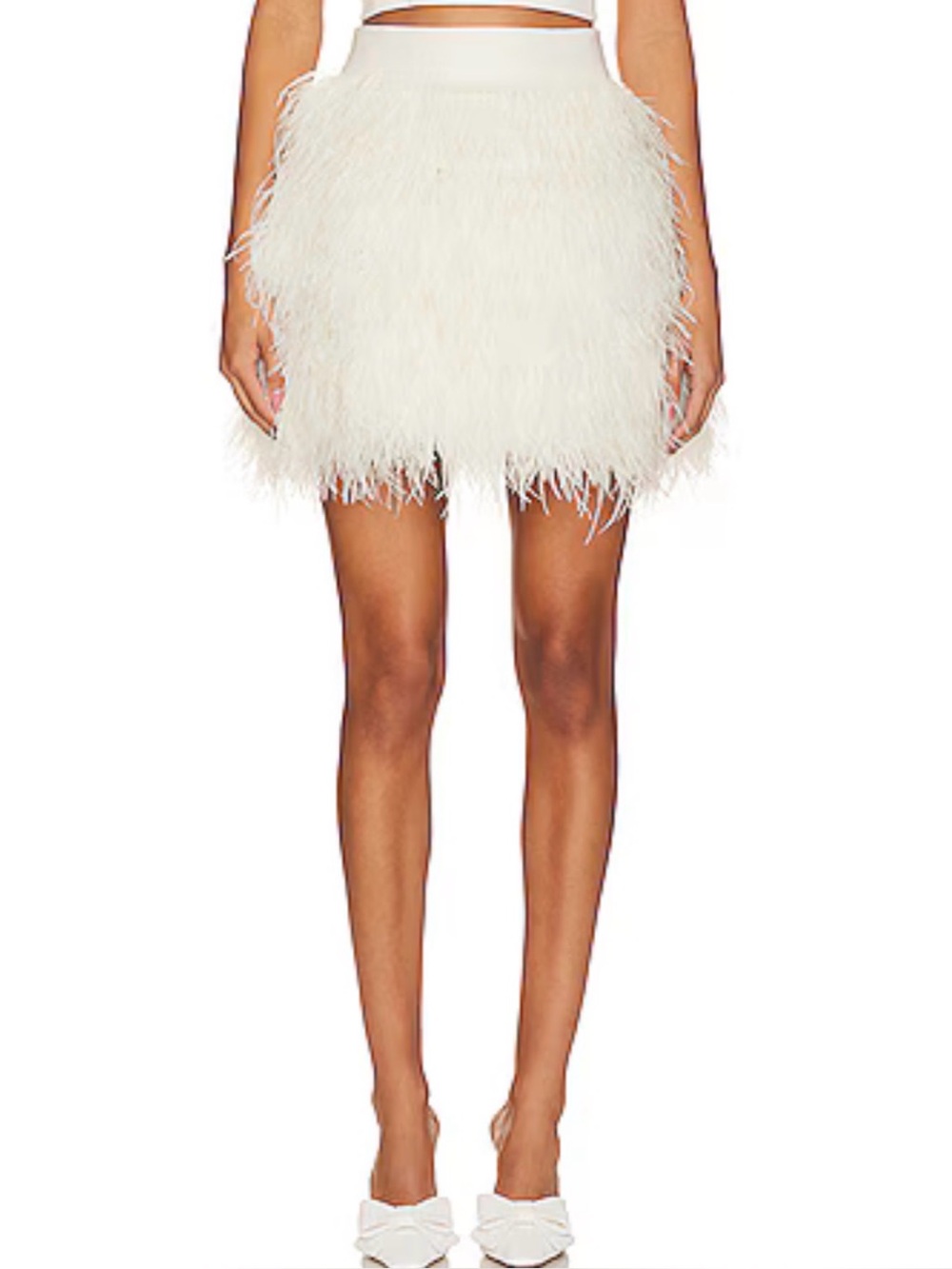 ALICE + OLIVIA Cina Feather Mini Skirt Size 10
